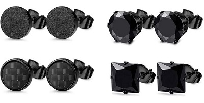 Carbon Fiber Ear Tops Jewellery